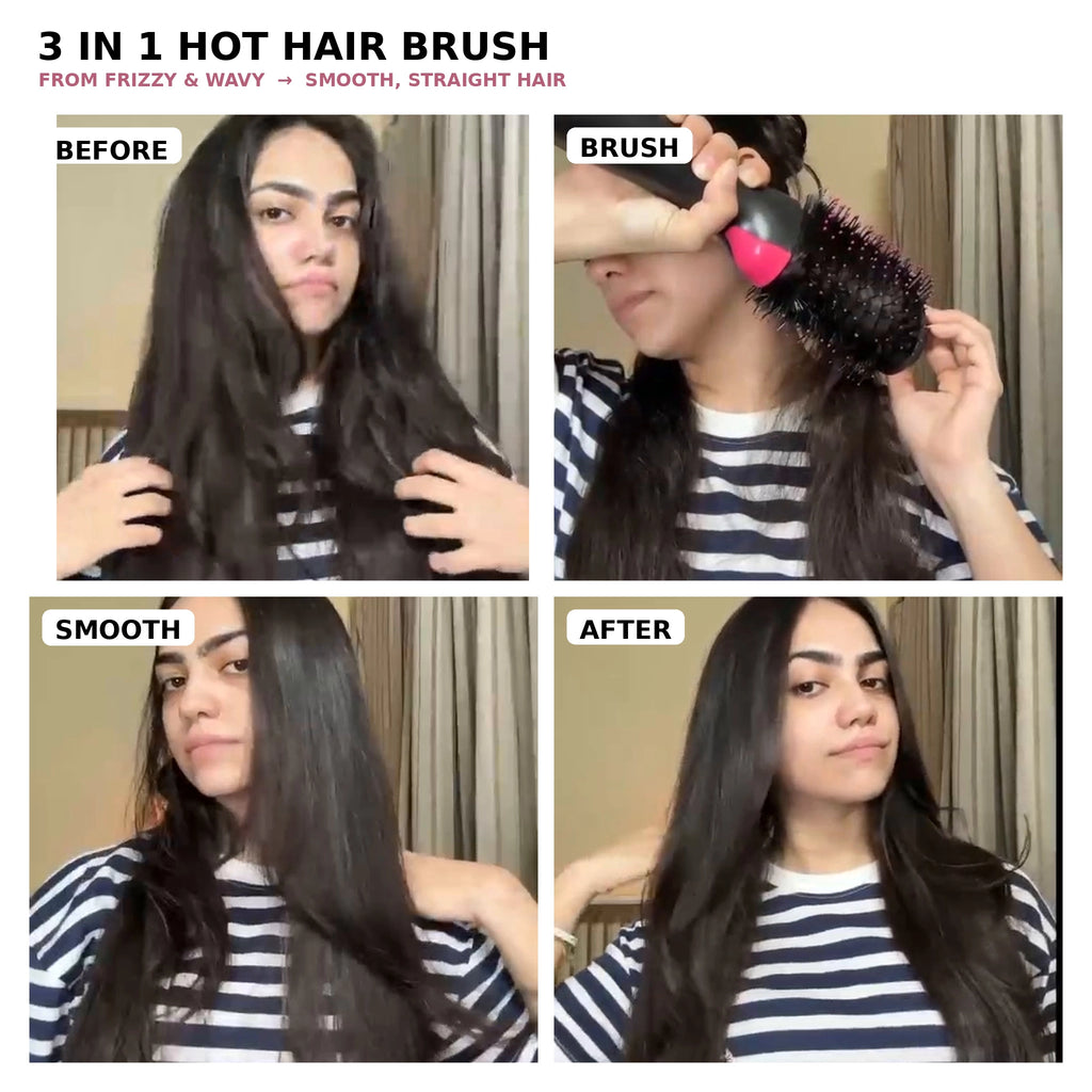 One Step Hot Air Brush | 3-in-1 Hair Dryer, Straightener & Styler