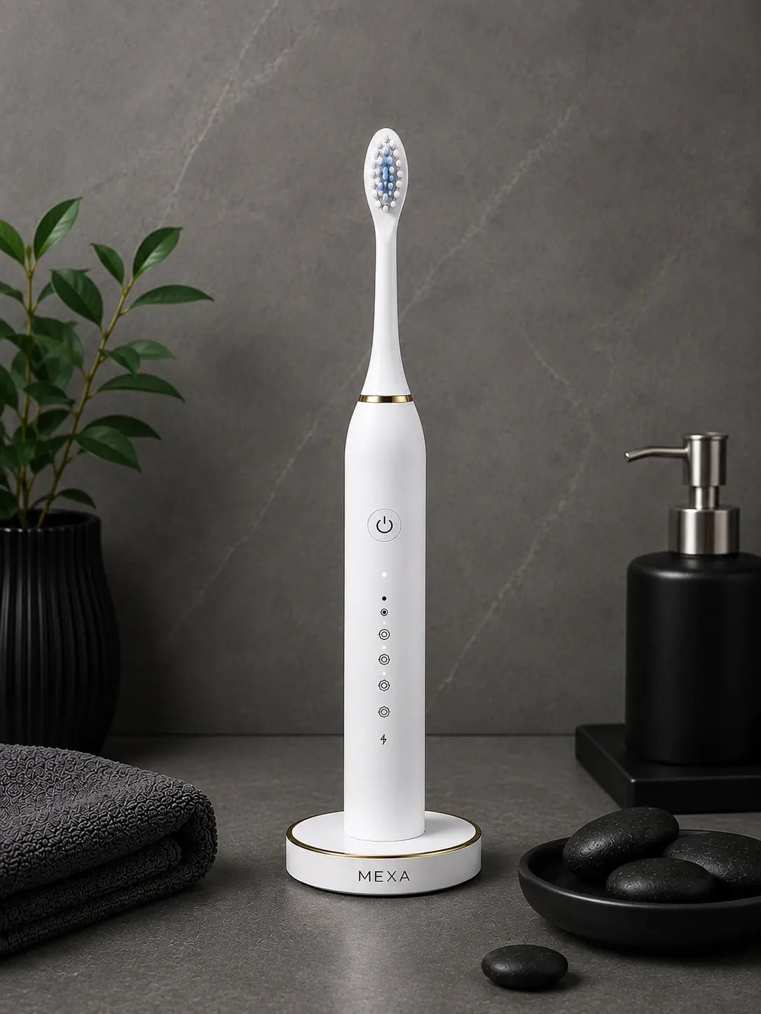 X-3 Sonic Electric Toothbrush | Rechargeable Electric Toothbrush with 6 Modes & 4 Brush Heads